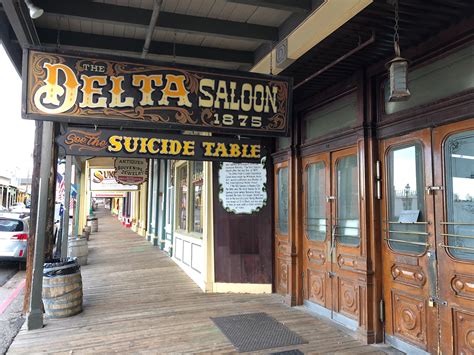 The Delta Saloon in Virginia City .